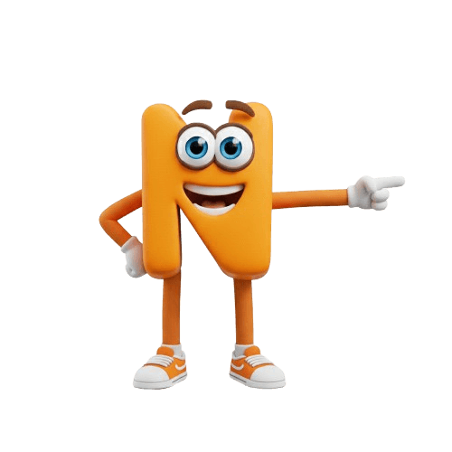 Pointing mascot